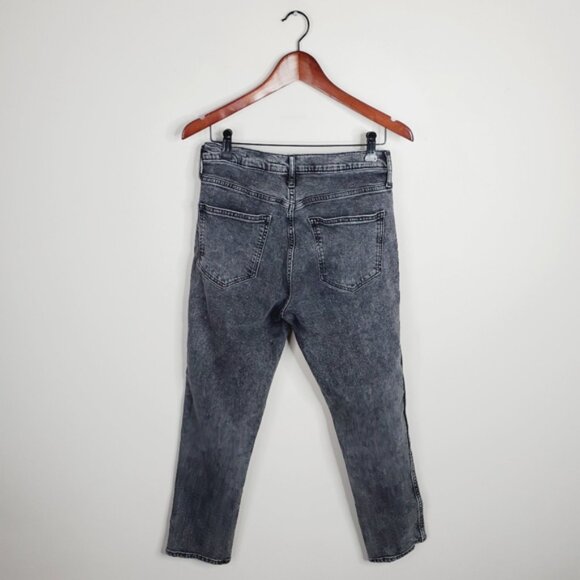 Gap High Rise Button Fly Retro Vintage Slim Straight Grey Jeans 28 - Picture 5 of 10